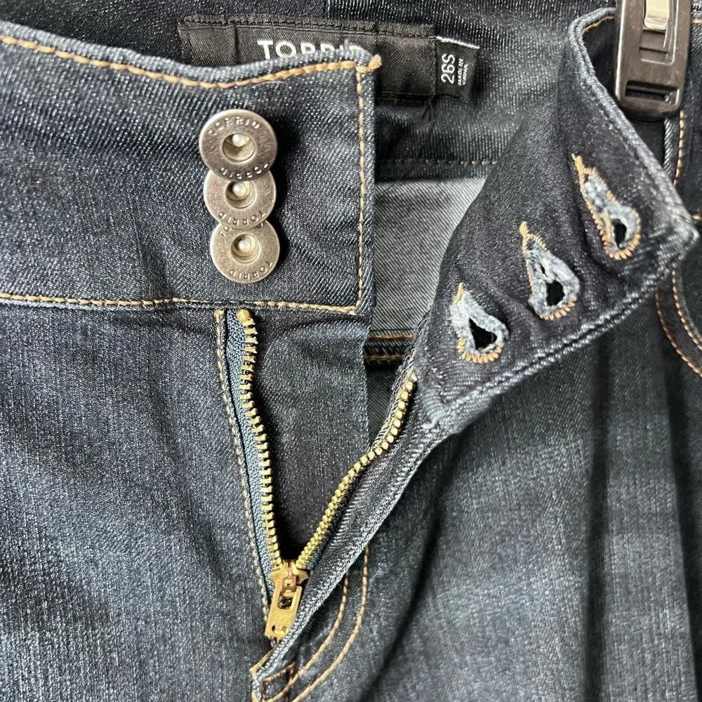 Torrid denim skinny jeans dark wash denim plus size 26 petite